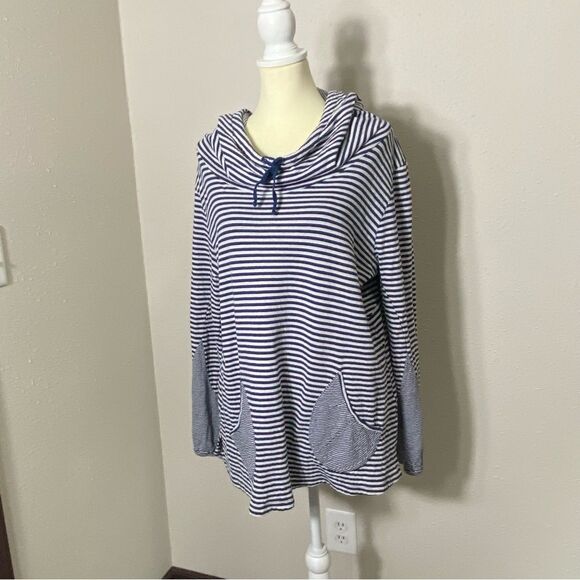 Fresh Produce Nautical Stripe Pullover Lightweight Sweatshirt Tunic Women's M - Picture 16 of 16